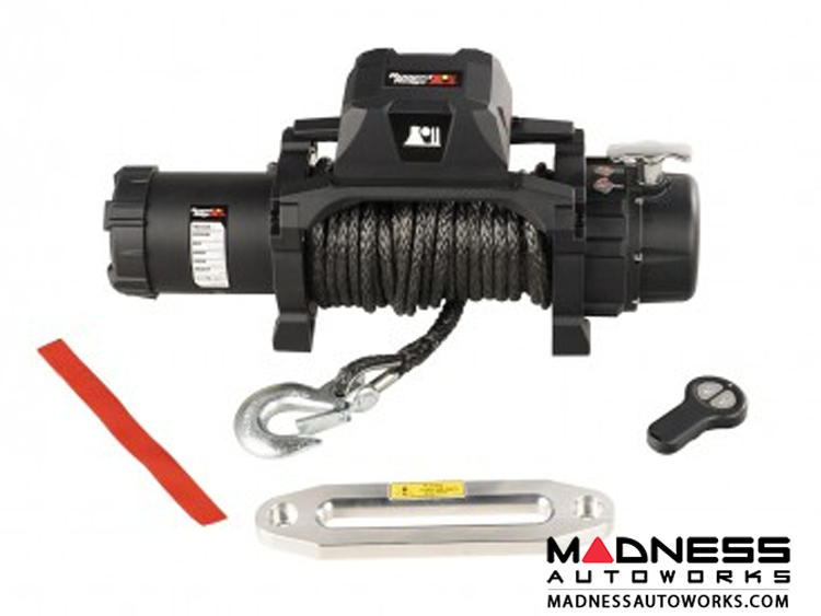 Jeep Gladiator Trekker Winch w/ Synthetic Rope & Waterproof/Wireless Remote - 10,000 LBS